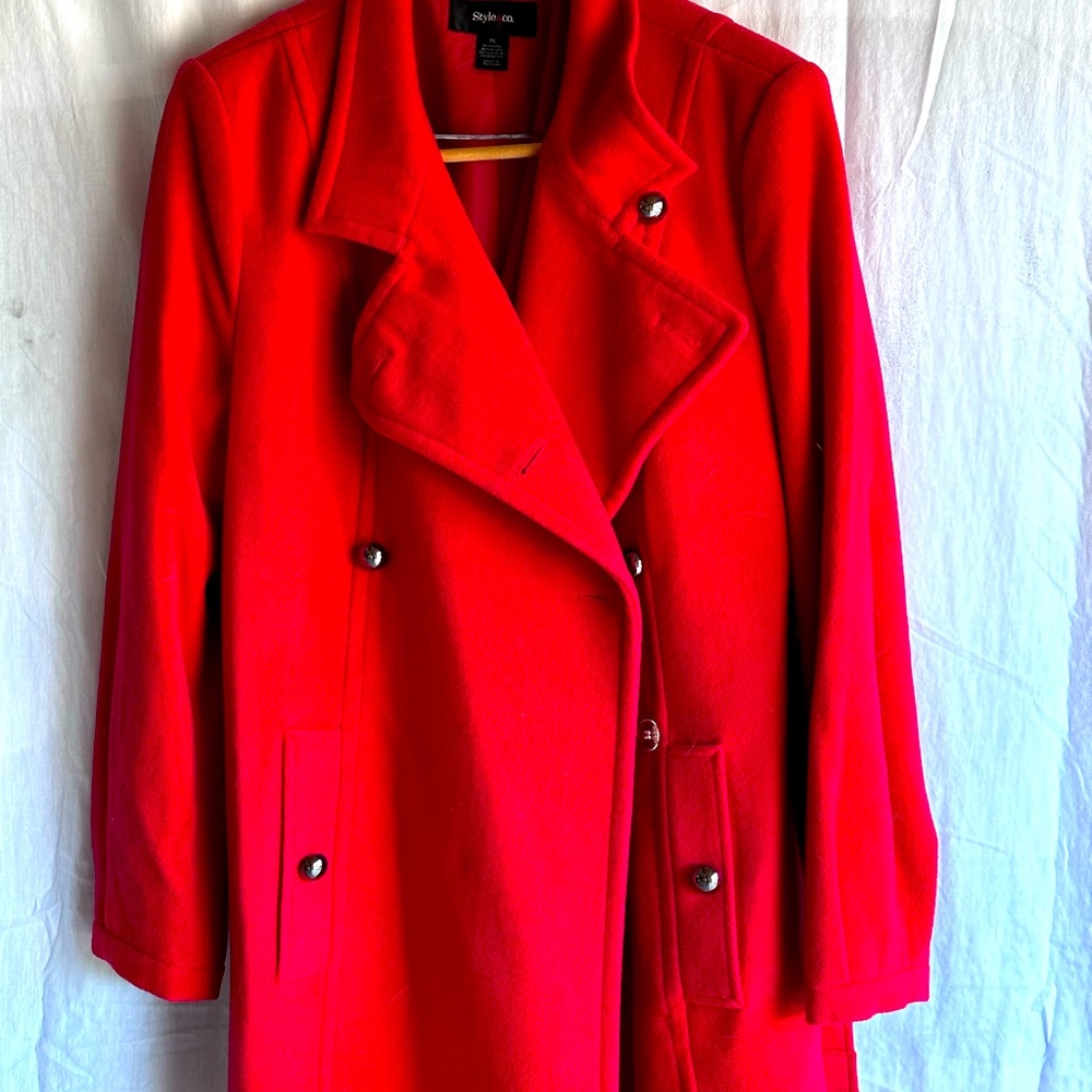 Style & Co Womens Pea Coat size XL